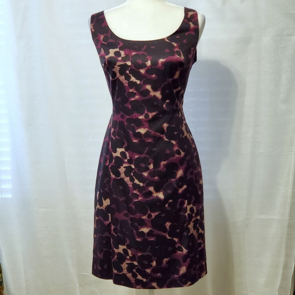 Ann Taylor black purple gray animal print …